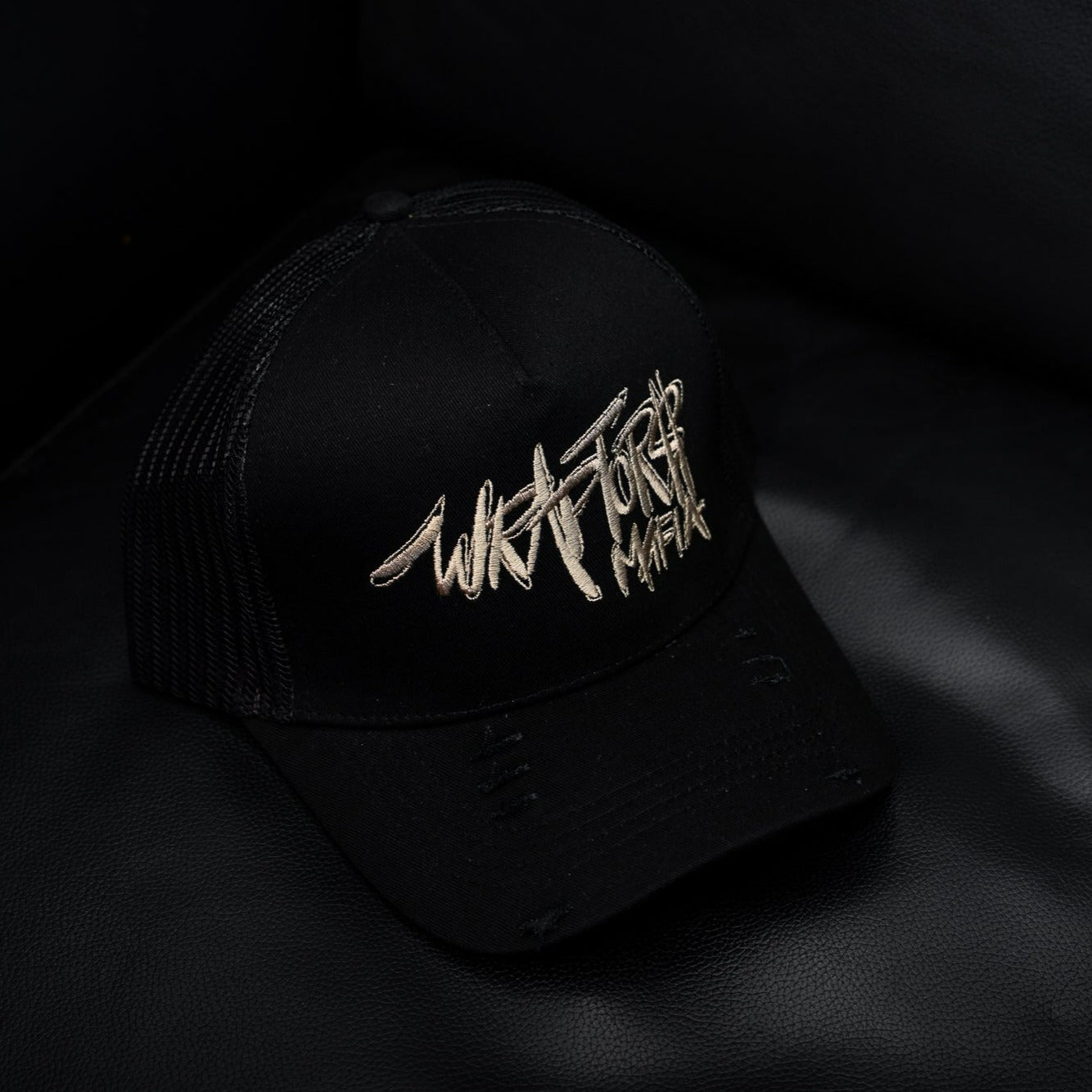 Wraptors Mafia Black & Gold Trucker Hat