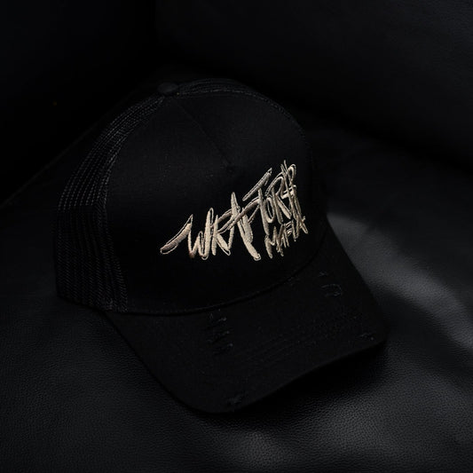 Wraptors Mafia Black & Gold Trucker Hat