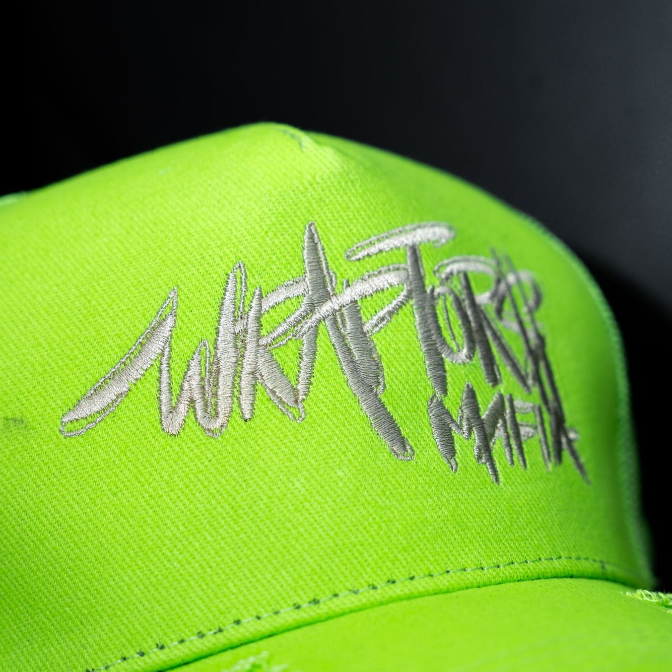Wraptors Mafia Highlighter Green & White Trucker Hat