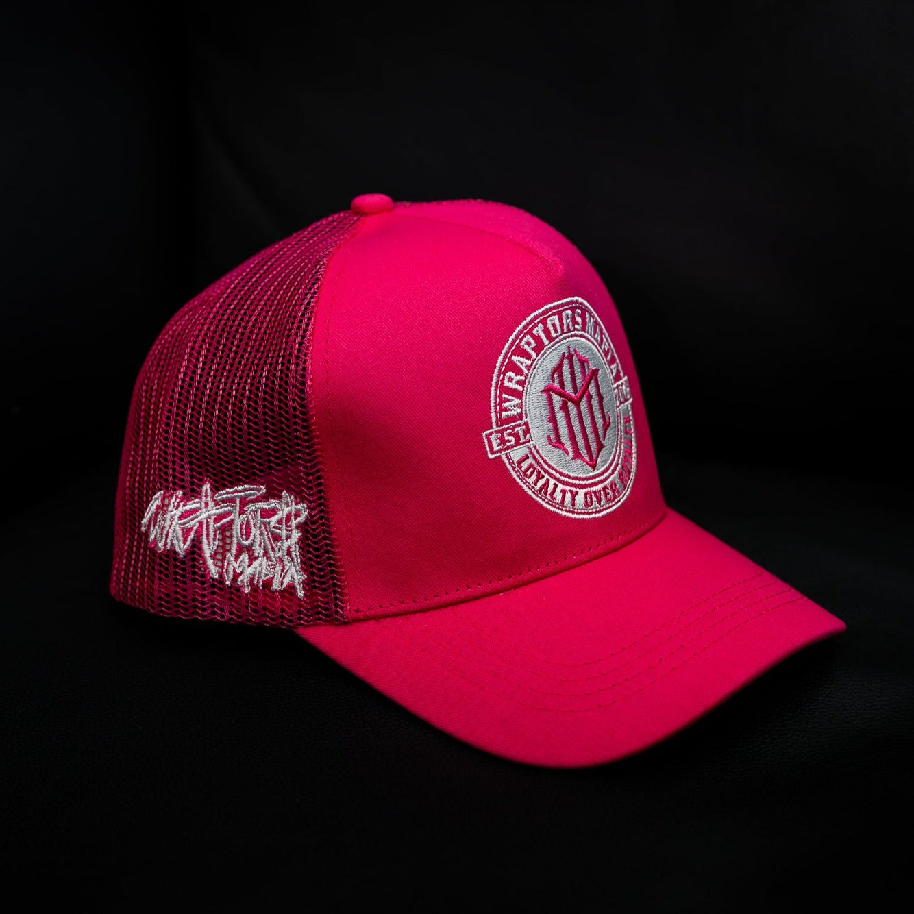 Wraptors Mafia Hot Pink & White Trucker Hat