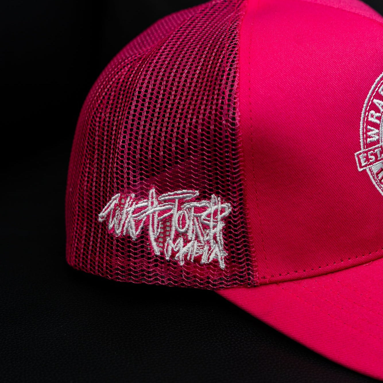 Wraptors Mafia Hot Pink & White Trucker Hat