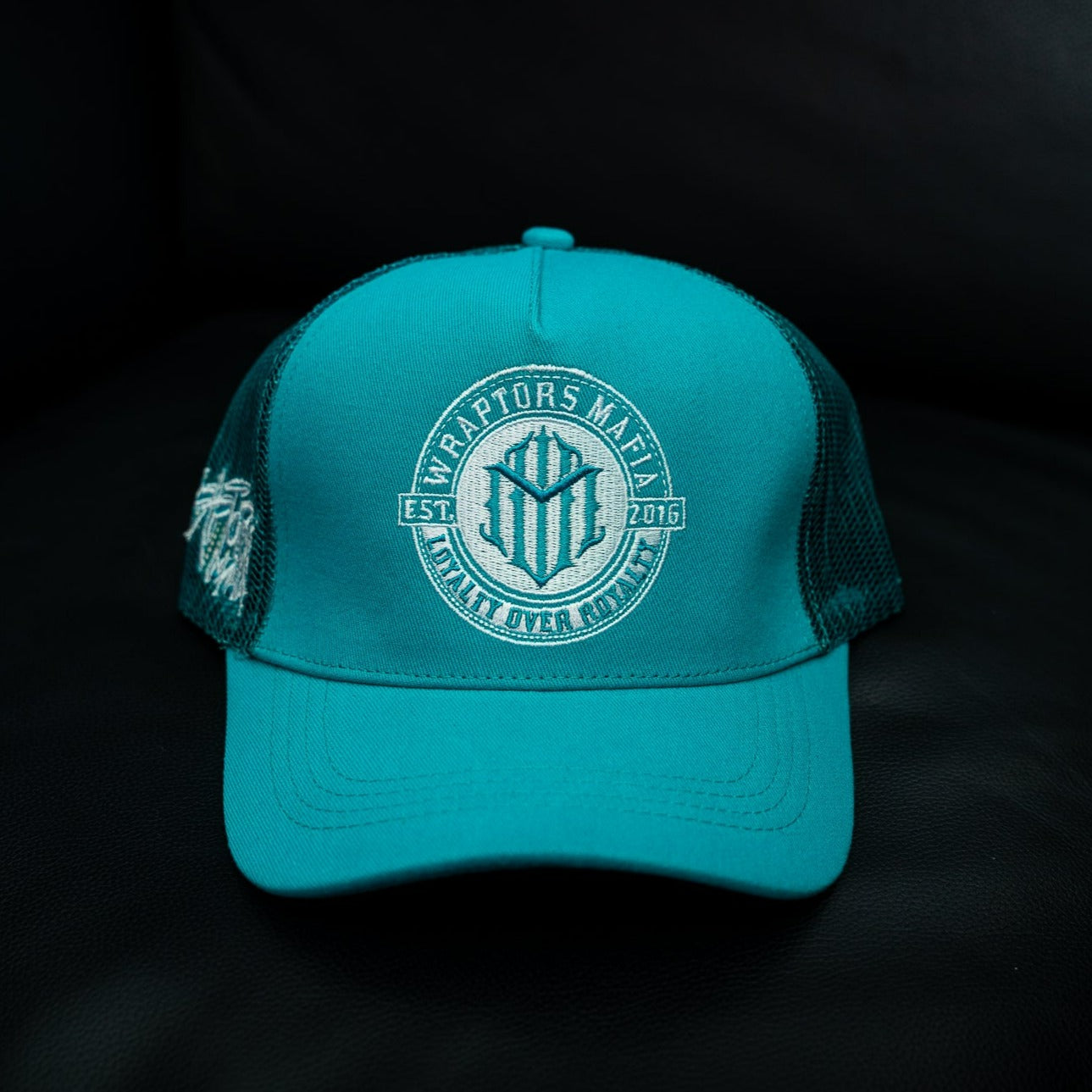 Wraptors Mafia Teal & White Trucker Hat