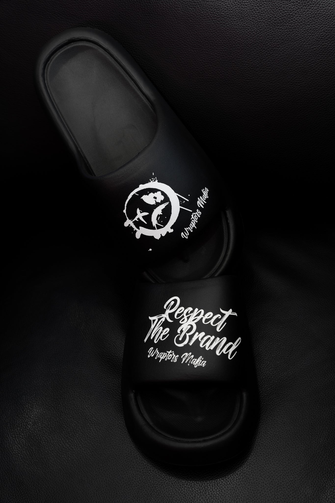 Wraptors Mafia Black Slides