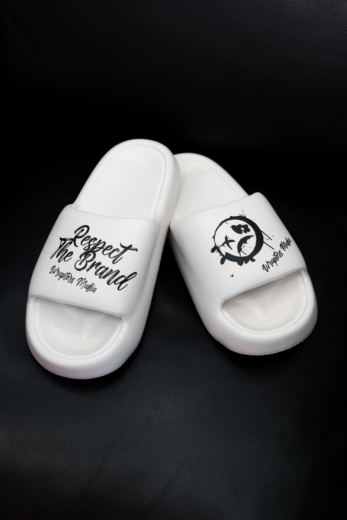 Wraptors Mafia White Slides