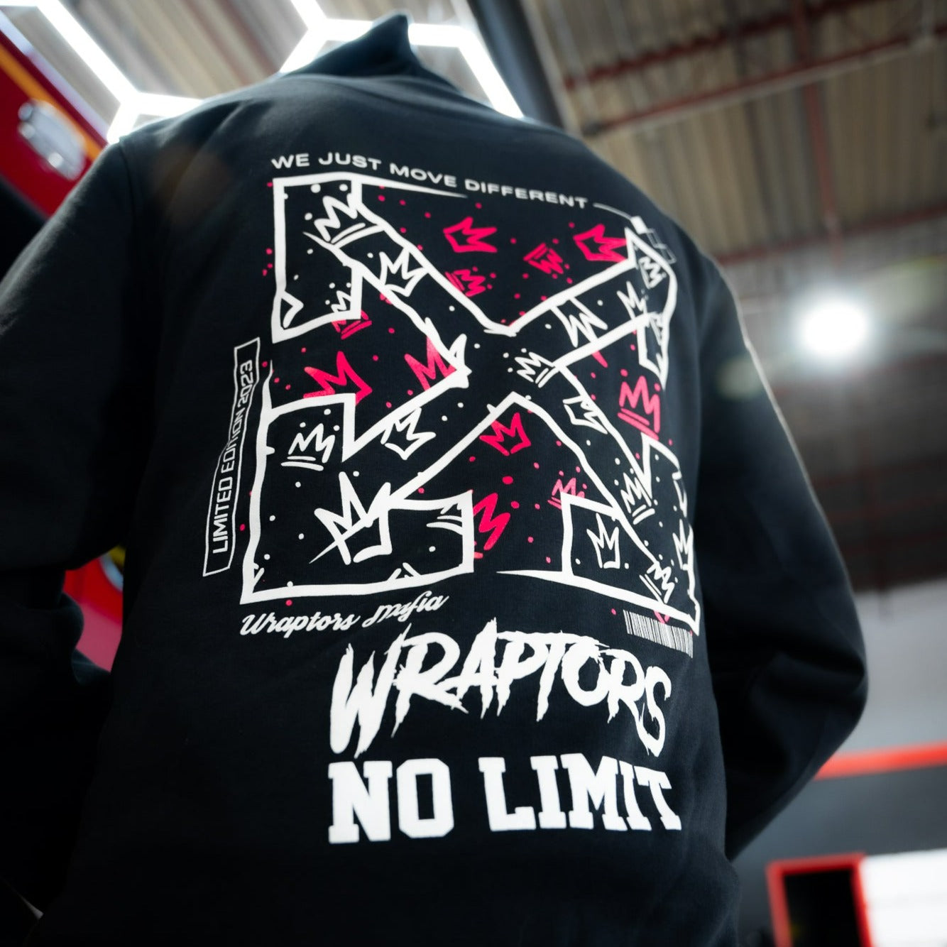 Wraptors X NO LIMIT Pink Crown Hoodie
