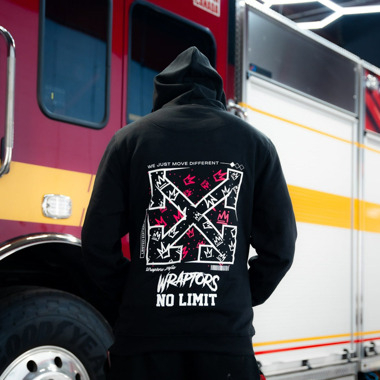 Wraptors X NO LIMIT Pink Crown Hoodie