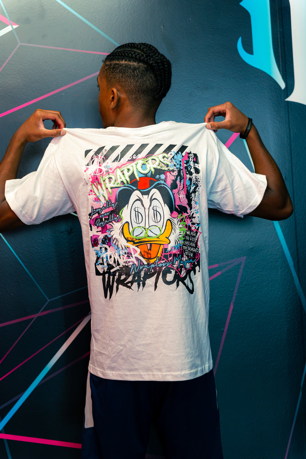 Wraptors Donald The Duck White Tee