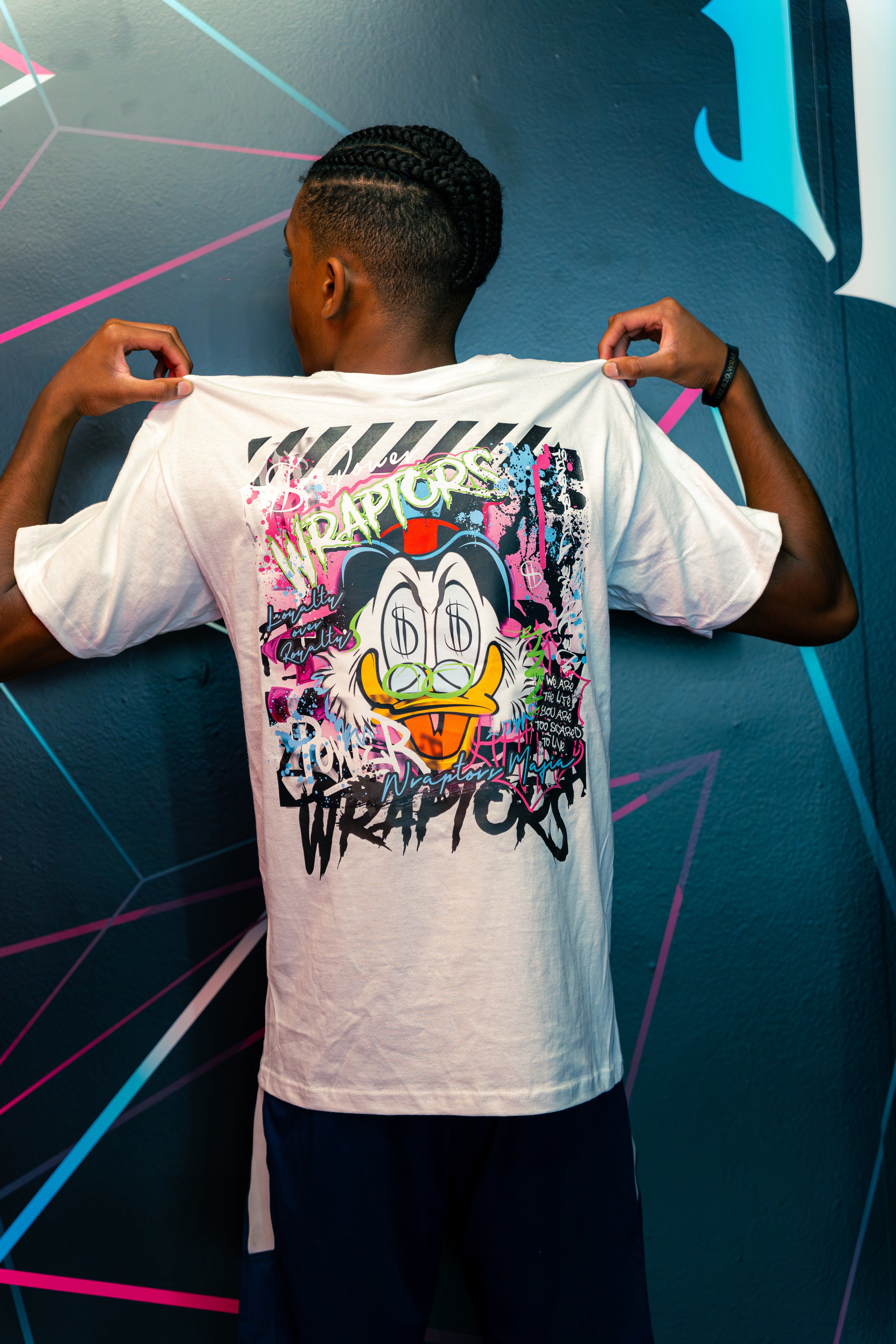 Wraptors Donald The Duck White Tee