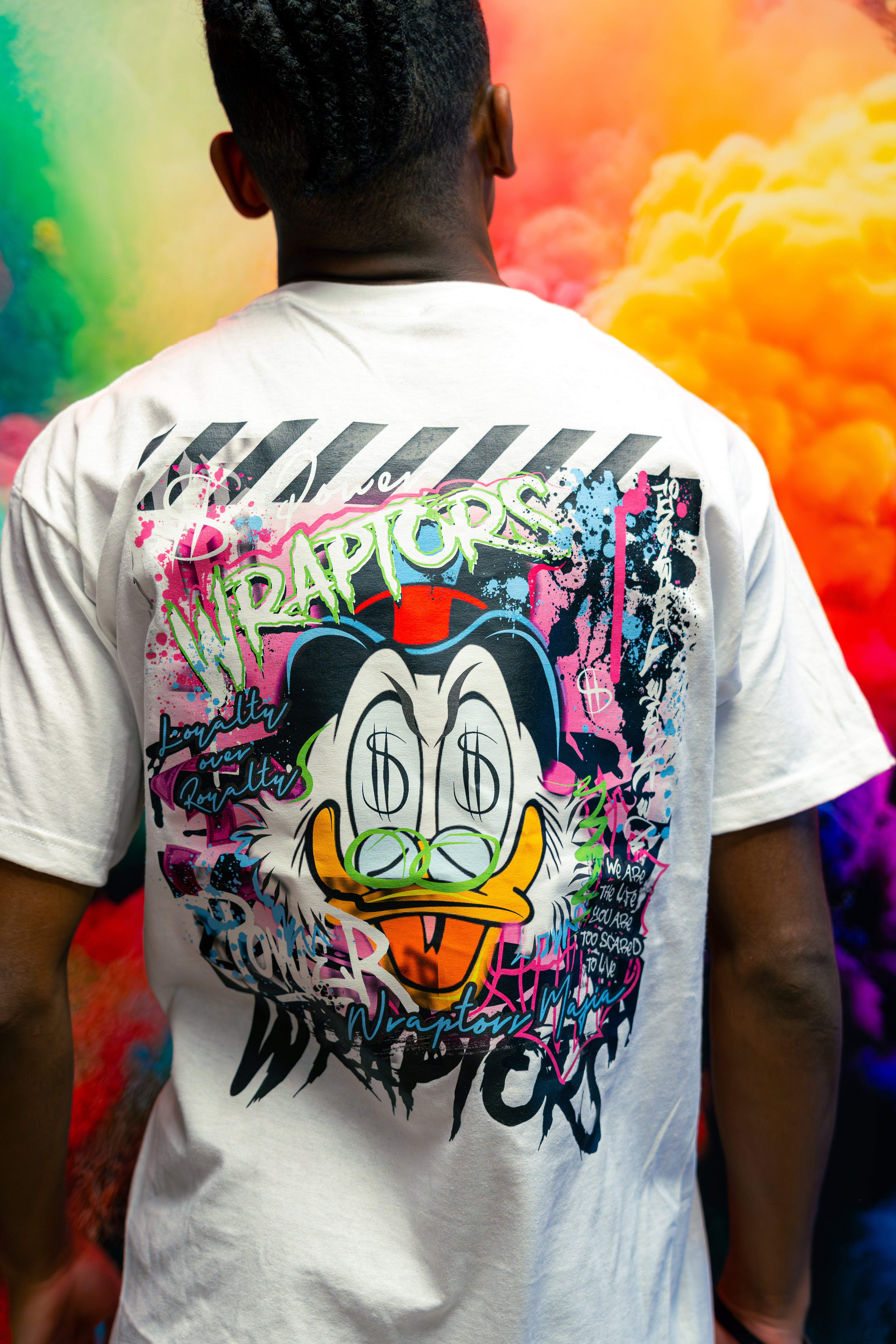 Wraptors Donald The Duck White Tee